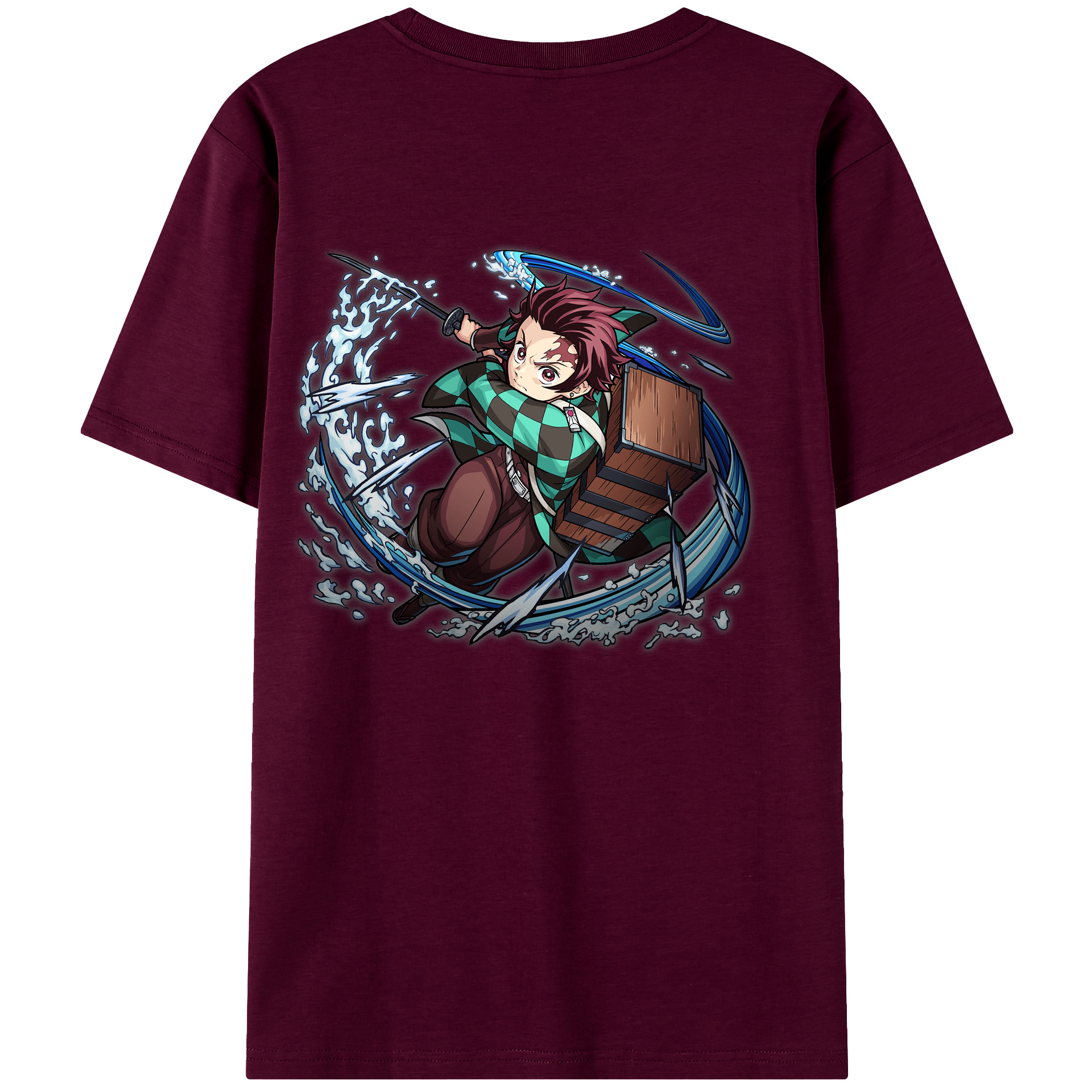 （画像用） 鬼滅の刃 竈門 炭治郎／かまど たんじろう Kamado Tanjirou レディース半袖Tシャツ(バックプリント)